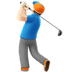 🏌🏻‍♂️ man golfing: light skin tone display on Apple